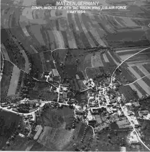 Luftaufnahme Matzen von 1954