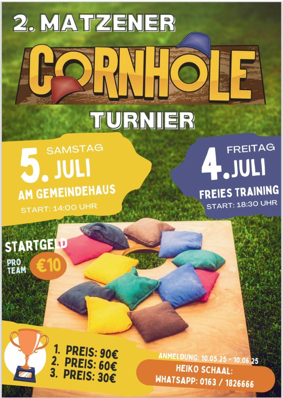 2025 Cornhole Ausschreibung