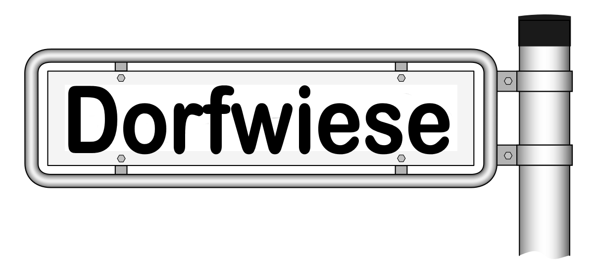 Dorfwiese Strasssenschild