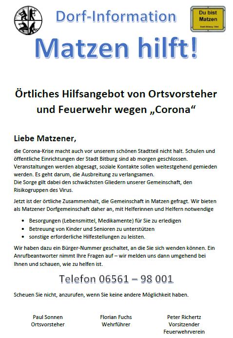 ortsschild matzen